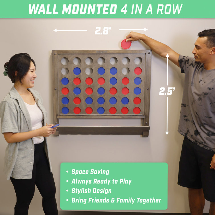 Gosports Wall Mounted Giant 4 In A Row Game - Jumbo 4 Connect